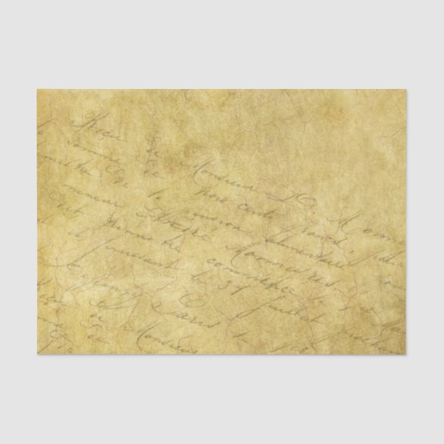 Vintage Papierhandschrift Seidenpapier (Vorderseite)