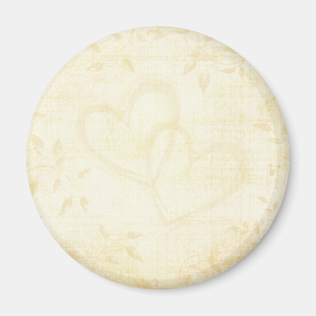 Vintage Papierhochzeit Magnet (Vorne)