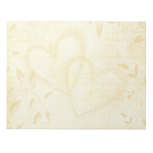 Vintage Papierhochzeit Notizblock