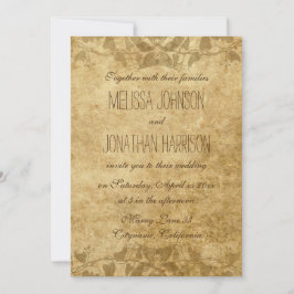 Vintage Papierweine Typografie Einladung Hochzeit