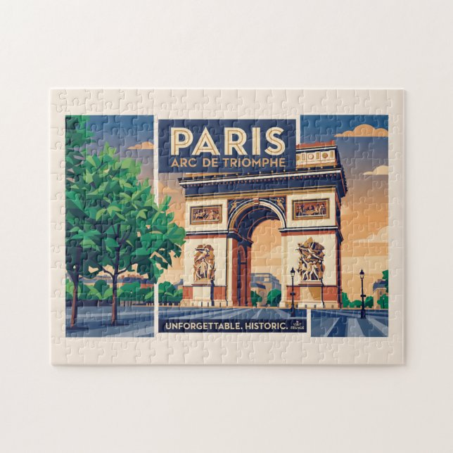 Vintage-Paris-Arc-de-Triomphe-Reiseposter (Horizontal)