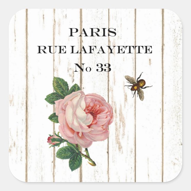 Vintage Paris Aufkleber (Vorderseite)