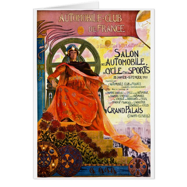 Vintage Paris-Autoausstellungs-Anzeige (Vorne)