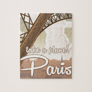 Vintage Paris Cartoon-Reiseplakat
