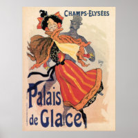 Vintage Paris Champs Elysées Eis Skaten