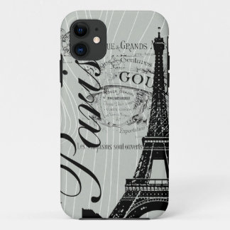 Vintage Paris & Eiffelturm iPhone 11 Hülle