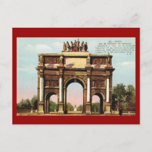 Vintage Paris, Etoile, Triumphbogen Postkarte