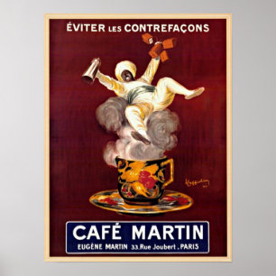 Vintage Paris Frankreich Werbung Café-Martins Poster
