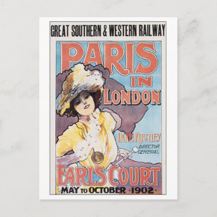 Vintage Paris in London Postkarte