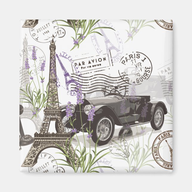 Vintage Paris Magnet (Vorne)