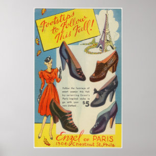 Vintage Paris-Modewerbung Poster