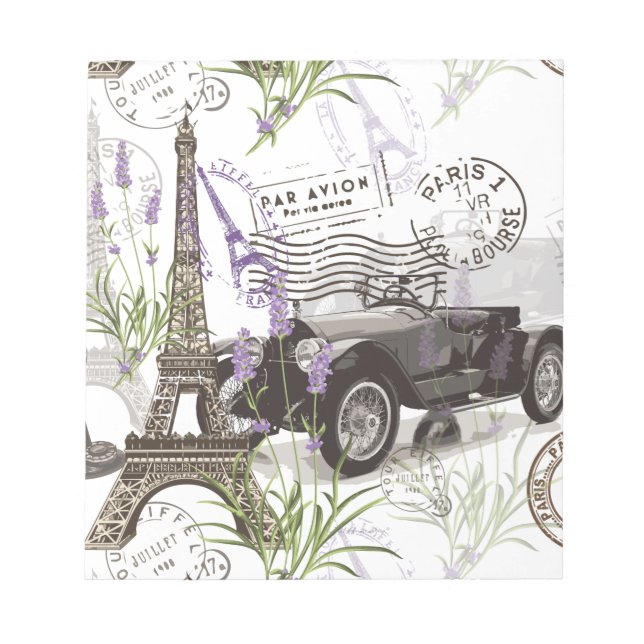 Vintage Paris Notizblock (Vorderseite)