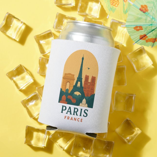 Vintage Paris Notre Dame Cathedral Can Cooler  Dosenkühler (In Situ Sommer)