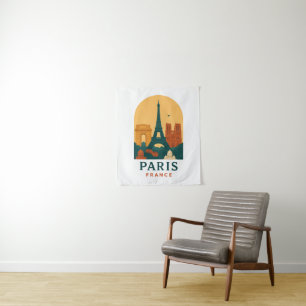 Vintage Paris Notre-Dame Kathedrale Teppich Wandteppich
