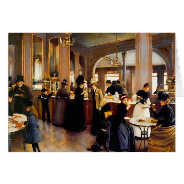 Vintage Paris Pastry Shoppe Blank (Vorderseite (Horizontal))