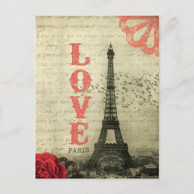 Vintage Paris Postkarte (Vorderseite)