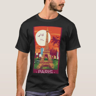 Vintage Paris Reiseplakat Grafik T-Shirt