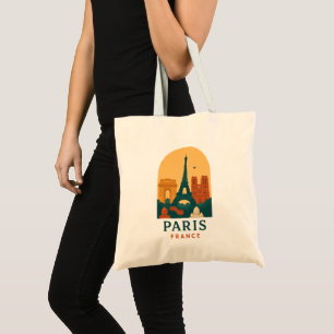 Vintage-Paris-Tasche – Französische Kathedrale Ret Tragetasche
