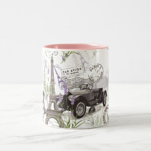 Vintage Paris Zweifarbige Tasse