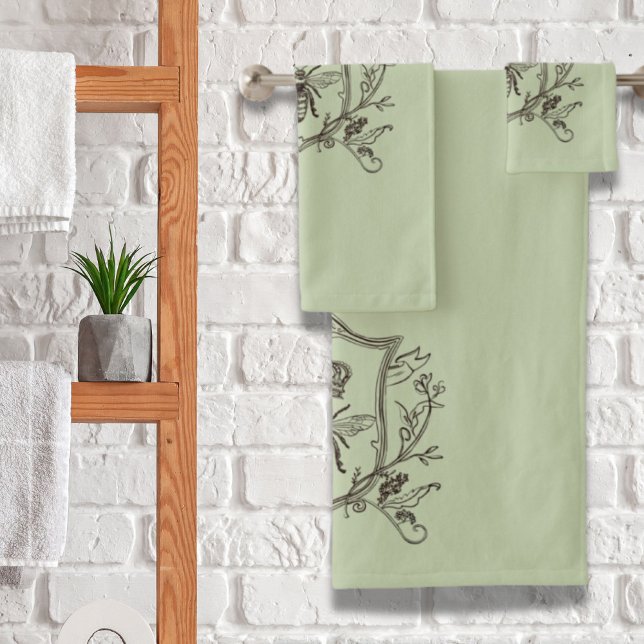 Vintage Pariser Bienenkirche Badhandtuch Set (Vintage Paris Beekeeper French Crown Bee Queen Bath Towel Set)