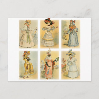 Vintage Pariser Mode (1) Postkarte