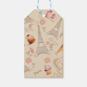 Vintage Pariser Süßigkeiten Geschenkanhänger