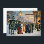 Vintage Pariser Winterlandschaft Feiertagspostkarte<br><div class="desc">Frohe Weihnachten | Gute Ferien. Vintage Winter Pariser Szene Malerei. Matching Karten und Geschenke erhältlich in der Weihnachts & Neujahr / Fine Art Kategorie unseres Stores.</div>