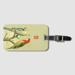 Vintage Parkettböden - mit Monogramm Gepäckanhänger