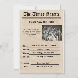 Vintage Party Einladung