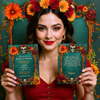 💀 🎉 Vintage Party Einladung Día de Muertos