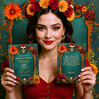 💀 🎉 Vintage Party Einladung Día de Muertos