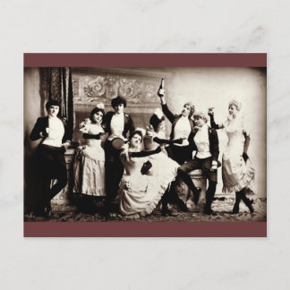 Vintage Party Girls Postkarte