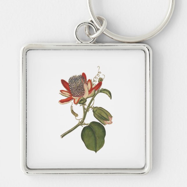 Vintage Passion-Blume Schlüsselanhänger (Vorne)