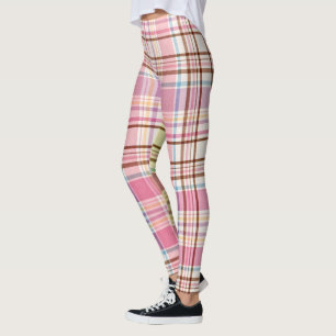 Vintage-Pastell-Karomuster Klassisches Frühlingsde Leggings