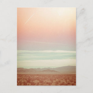 Vintage Pastell Ocean Beach Sunset Card Postkarte