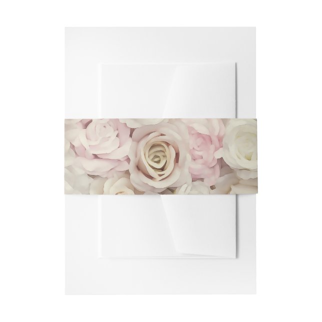 Vintage Pastell-Rose Einladungsbanderole (Vorderseite Beispiel)