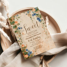 Vintage Pastell-Wildblume Sweet Sixteen