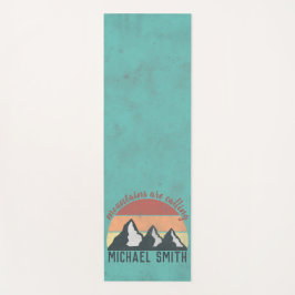 Vintage Pastellberge nennen Monogramm Yogamatte