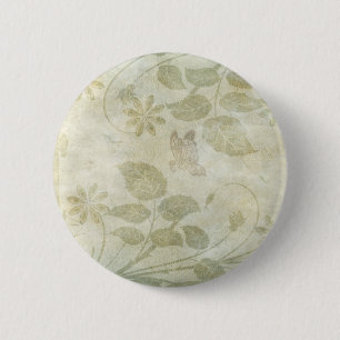 Vintage Pastellblütenhochzeit Button
