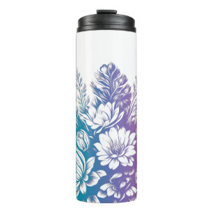 Vintage Pastellfarben, Blumenmuster Thermosbecher