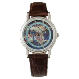 Vintage Pastellfröhliche gehen Armbanduhr