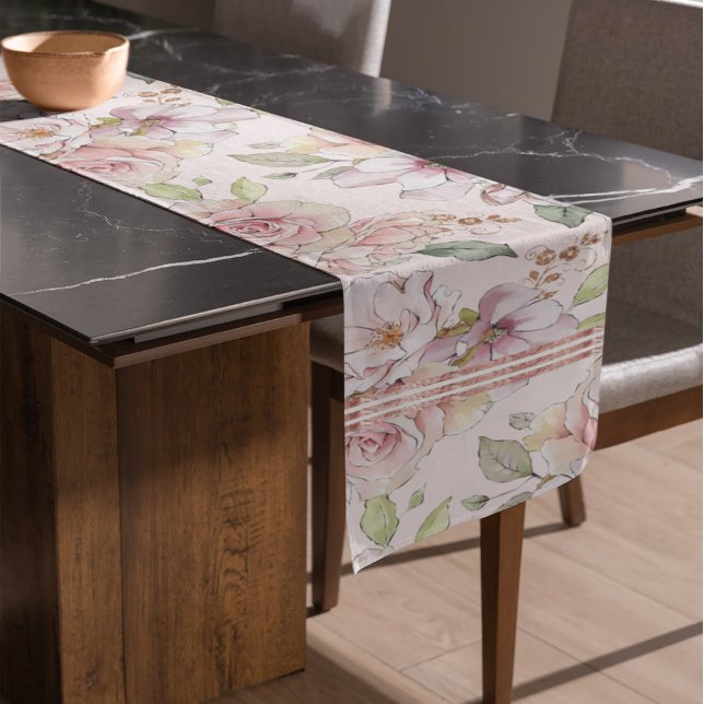 Vintage Pastellrosen Kurzer Tischläufer (Von Creator hochgeladen)