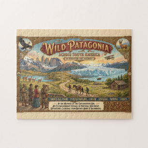 Vintage Patagonia Reiseplakat Erkundungsära