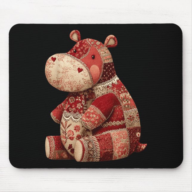 Vintage Patchwork Hip Cute Boho Nursery  Mousepad (Vorne)