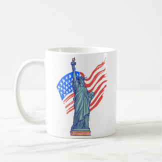  Vintage Patriotic 4th of July Design Kaffeetasse