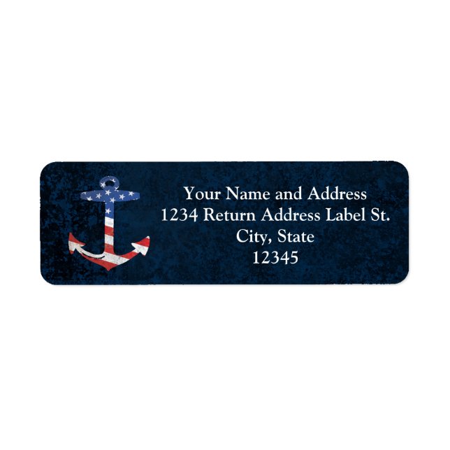Vintage Patriotic American Flag Anchor Nautical US (Vorne)