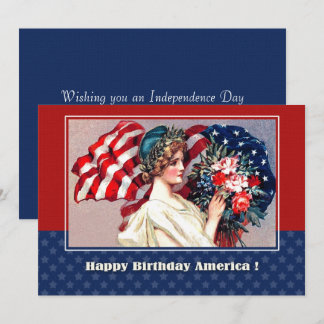 Vintage Patriotic Design Card zum 4. Juli Karte