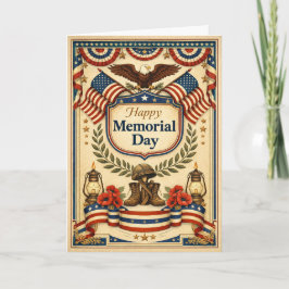 Vintage Patriotic Memorial Day Karte