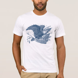Vintage Patriotic Screening Eagle USA Flag Pfeile T-Shirt