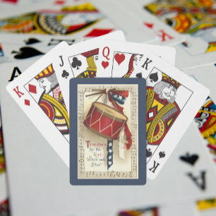 Vintage patriotisch, Trommeln mit Noten Spielkarten